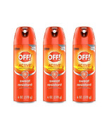 OFF! Active Insect Repellent, Sweat Resistant 6 oz ( Pack of 3 Cans) - £15.62 GBP