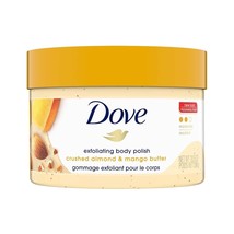 Dove Scrub Crushed Almond &amp; Mango Butter For Silky Smooth Skin Body Scru... - £14.38 GBP
