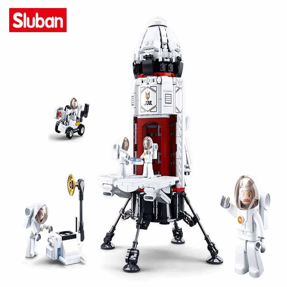 Sluban Building Block Toys Rocket Base 733PCS Model Bricks B0738 Compatbile With - £50.92 GBP+