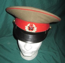 Vintage Soviet Infantry Sergeant&#39;s Visor Hat Cap M69 USSR Dated 1987 Sz 56 - £51.14 GBP
