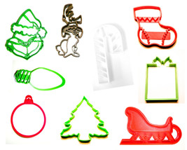 How The Grinch Stole Christmas Movie Set Of 9 Cookie Cutters USA PR1119 - £18.97 GBP