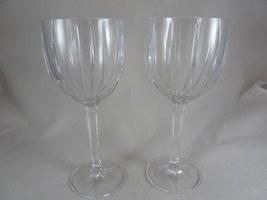 2 Marquis Waterford Omega Crystal Glasses All Purpose Wine Glass Goblet 8.5 &quot; - £34.85 GBP