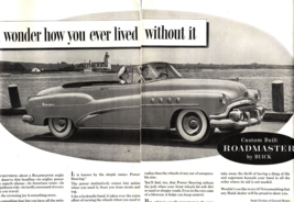 1952 Buick Roadmaster Ad 2 Page Spread Must See! d2 - £17.75 GBP
