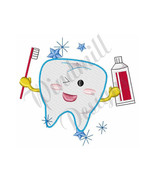 Tooth &amp; Brush - Machine Embroidery Design - £2.74 GBP