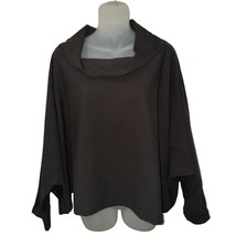 Bryn Walker Womens Oversized Tunic Top Cowl Neck Boxy Fit Stretch size L - £31.62 GBP