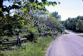 1963 Rail Fence Road Scene Lodge State Park Brown County IN Kodachrome Slide - £3.09 GBP