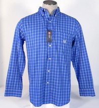 Chaps Blue Plaid Long Sleeve Button Front Shirt Men&#39;s NWT - £43.09 GBP