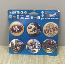 6 San Fransico 49ers Nfl Football Button Helmet Logo Vintage Fan Souvenir Pi Ns - £14.70 GBP