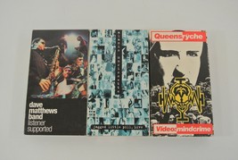 Music VHS Tapes Lot of 3 Dave Matthews Band Alanis Morissette &amp; Queensryche - £15.20 GBP