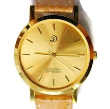 Shenzhen University 1993 Brown Leather Band Quartz New Battery Run Woman&#39;s Watch - £74.38 GBP