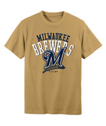 MLB Milwaukee Brewers Boys Short Sleeve T-Shirt Size XL or XXL NWT - £14.15 GBP