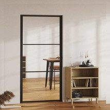 Interior Door ESG Glass and Aluminium 102.5x201.5 cm Black - £161.46 GBP