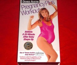 Denise Austin Pregnancy Plus Workout VHS Bonus 20 min after baby shape e... - £5.50 GBP