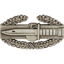 U.S. Army Combat Action Badge Pin Pewter 1 1/4&quot; - £7.33 GBP