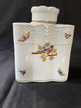 antique porcelain herend rothschild bird tea caddy. 6466 - $159.00