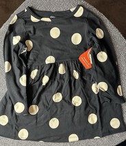 Wonder Nation Toddler Girls Black Polka Dot Long Sleeve Dress Size 2T - $12.86