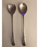 Vintage Sheffield England Silverplate Salad Serving Fork &amp; Spoon Utensil... - $14.73