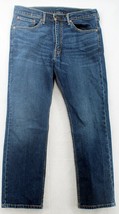 Levis Mens Jeans Size 36x30 Taper 505 Medium Wash Denim Zipper Fly Blue - £14.80 GBP