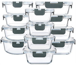 24-Piece Glass Food Storage Containers with Upgraded Snap Locking Lids,G... - €133,67 EUR