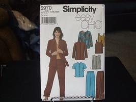 Simplicity 5970 Misses Jackets, Vest, Top & Pants Pattern - Size 14/16/18/20 - £8.64 GBP