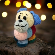 DIY Crochet Amigurumi Multicolored Puppy Dog  10&quot; Colorful Handmade New - £20.33 GBP