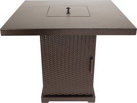 Pleasant Hearth Ofg466Ta Warren Table Gas Fire Pit, Hammered Bronze - £205.42 GBP