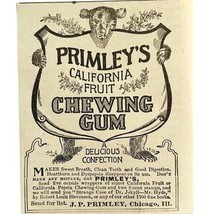 Primley&#39;s California Fruit Gum 1894 Advertisement Victorian Candy ADBN1LL - €17,07 EUR