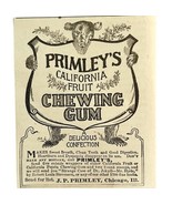 Primley&#39;s California Fruit Gum 1894 Advertisement Victorian Candy ADBN1LL - $19.99