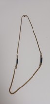 Avon Gold Tone Chain with Black and Gold Accent Beads 22&quot; - $202.06 MXN