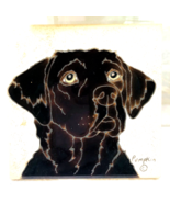 Chocolate Lab Trivet PainteTile by Pumpkin Dog Lover Wall Art 6x6 Glazed... - £15.82 GBP