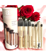 Beautifect Professional Brush Collection Matte Gold 8 Brush Heads for Fa... - $1,443.86 MXN
