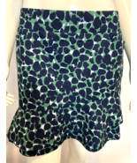 Chico&#39;s Navy Blue, Emerald Green and White Print Pull On Skort Size 10 - $45.60 CAD