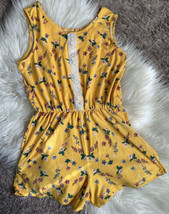 Love Maddie Yellow Floral Mini Shorts Jumpsuit Romper Top Shorts Girl’s ... - $10.88