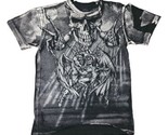 Affliction Graphic Shirt Sz Med Skull Y2k Cyber Mall War In Heaven Armag... - $28.50
