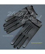 Stylish Crochet Gloves with Delicate trim-Victorian+Regency Fish Net Gloves - $20.32 CAD