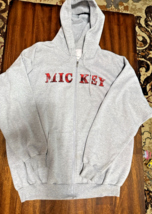 Adult&#39;s Mickey Mouse Walt Disney World Gray Full Zip Hooded Jacket Size XL - €15,45 EUR