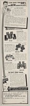 1952 Print Ad Bushnell Binoculars 4 Models Shown Made in Pasadena,Califo... - £10.61 GBP