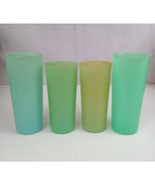 Vintage Tupperware Set Of 4 Pastel Plastic Drinking Glasses Various Sizes - $12.86