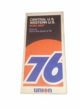 Union 76 Central &amp; Western U. S. Vintage 1972 Road Map “Drive In Spirit ... - $152.74 MXN