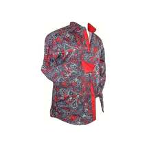 Men Shirt J.Valintin Turkey Usa Egyption Cotton Axxess Style 5406-04 Red image 4