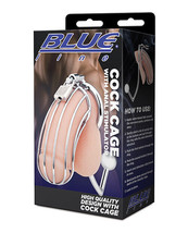 Blue Line Cock Cage W/anal Stimulator Silver - $58.29