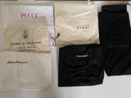 Lot Of 7 Authentic Designer Shoe Dust Bags Pucci, Ferragamo, Dolce Gabba... - £19.97 GBP