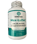 Del Mar Health Max-LyZinC - L-Lysine Zinc and Vitamin C 180 Capsules Ex ... - $13.87 CAD