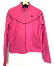 Nike Women&#39;s Medium 8-10 Pink Full Zip Active Track Jacket Pockets EUC - £9.22 GBP