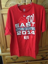  Washington nationals division champions 2014 red t shirt size extra large by ma - $24.99