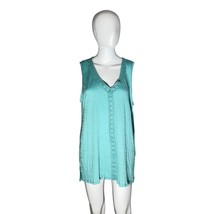 Cable &amp; Gauge Turquoise Sleeveless Blouse XL  - $328.15 MXN