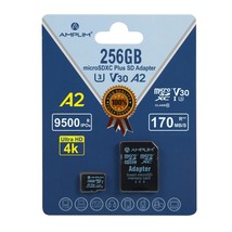 Micro Sd Card 256Gb | Microsd Memory Plus Adapter | Extreme High Speed 170Mb/S A - £68.24 GBP
