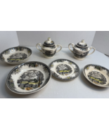 Vintage 6pc Ceramic Meadow Japanese Spring Valley Dinnerware - €32,48 EUR