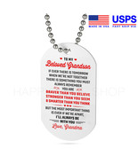 Dog Tag Birthday Gift for Grandson from Grandma I&#39;ll Always be with You ... - £27.77 GBP+