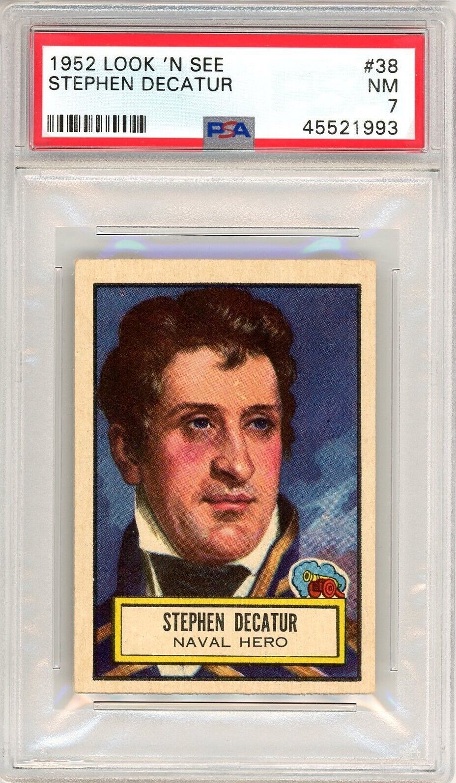 1952 Topps Look &#39;N See Stephen Decatur #38 PSA 7 P1284 - $64.35